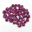Raspberry SAPPHIRE Gemstone Rose Cut : 57.50cts Natural Untreated Purple Pink Sheen Sapphire Round Shape 5mm - 9mm 41pcs (With Video)