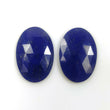 17.50cts Natural Untreated BLUE LAPIS LAZULI Gemstone Oval Shape Rose Cut 22*15mm Pair For Earring