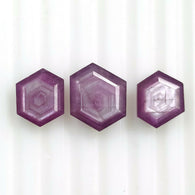 12.85cts Natural Untreated Raspberry Sheen PINK SAPPHIRE Gemstone September Birthstone Hexagon Shape Normal Cut 11*9mm - 12.5*10.5mm 3pcs (With Video)