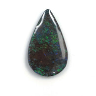 AMMOLITE Gemstone Cabochon : 16.60cts Natural Fossilized Shell Bi-Color Ammolite Pear Shape 31*18mm (With Video)