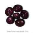 48.00cts Natural Untreated 6Ray STAR RED RUBY Gemstone Oval Shape Cabochon 12*10mm -10*8mm 6pcs Lot For Jewelry
