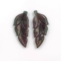 9.40cts Natural Untreated MULTI SAPPHIRE Gemstone Hand Carved Indian Leaf 23.5*10mm Pair For Earring
