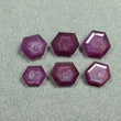 25.20cts Natural Untreated Raspberry Sheen PINK SAPPHIRE Gemstone September Birthstone Normal Cut Hexagon Shape 10*8mm - 12*10.5mm 6pcs For Jewelry