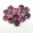 136.20cts Natural MULTI SAPPHIRE Gemstone Hand Carved FLOWER Round 15.5mm*4(h) - 17.5mm*4(h) 13pcs Lot For Jewelry