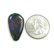 AMMOLITE Gemstone Cabochon : 11.75cts Natural Fossilized Shell Bi-Color Ammolite Uneven Shape 28*16mm (With Video)