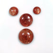 28.00cts Natural Untreated Chatoyant ORANGE SUNSTONE Gemstone Round Shape Cabochon 7mm - 9mm 4pcs For Jewelry