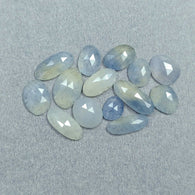 32.45cts Natural Untreated MULTI SAPPHIRE Gemstone Oval Shape Rose Cut 8*6mm - 15*6mm 14pcs Lot For Jewelry