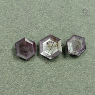 Raspberry Sheen PINK SAPPHIRE Gemstone Normal Cut : 12.00cts Natural Untreated Sapphire Hexagon Shape 11*9mm - 12*10mm 3pcs (With Video)