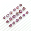 Raspberry SAPPHIRE Gemstone Normal Cut : 19.20cts Natural Untreated Sheen Pink Sapphire Hexagon Shape 6*5mm - 8*6mm 18pcs (With Video)
