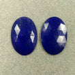 17.50cts प्राकृतिक अनुपचारित नीला लैपिस लाजुली रत्न अंडाकार आकार गुलाब कट 22*15 मिमी जोड़ी कान की बाली के लिए