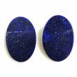 17.00cts Natural Untreated LAPIS LAZULI Gemstone Oval Shape Rose Cut 22*15mm Pair For Earring