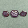 Raspberry Sheen PINK SAPPHIRE Gemstone Normal Cut : 16.30cts Natural Untreated Sapphire Hexagon Shape 11*9.5mm - 15*12mm 3pcs (With Video)