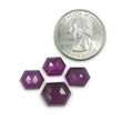 20.40cts Natural Untreated Raspberry Sheen PURPLE PINK SAPPHIRE Gemstone September Birthstone Hexagon Shape Step Cut 11*9mm - 14.5*11mm For Jewelry