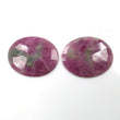 59.00cts Natural Untreated PINK SAPPHIRE Gemstone Oval Shape Rose Cut 34*27mm Pair For Jewelry