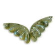 23.85cts Natural Untreated LABRADORITE Gemstone Hand Carved BUTTERFLY 32*13mm Pair For Earring