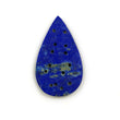 14.50cts Natural Blue LAPIS LAZULI Gemstone Hand Carved Pear Shape 34*20mm 1pc