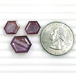 Raspberry Sheen PINK SAPPHIRE Gemstone Normal Cut : 16.30cts Natural Untreated Sapphire Hexagon Shape 11*9.5mm - 15*12mm 3pcs (With Video)