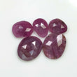 Raspberry SAPPHIRE Gemstone Rose Cut : 20.90cts Natural Untreated Pink Sheen Sapphire Uneven Shape 12*9mm - 16*13mm 5pcs (With Video)