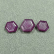 12.85cts Natural Untreated Raspberry Sheen PINK SAPPHIRE Gemstone September Birthstone Hexagon Shape Normal Cut 11*9mm - 12.5*10.5mm 3pcs (With Video)