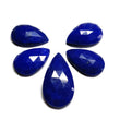 19.00cts Natural Untreated LAPIS LAZULI Gemstone Pear Shape Rose Cut 15*10mm - 21*11mm 5pcs Set For Jewelry
