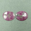 59.00cts Natural Untreated PINK SAPPHIRE Gemstone Oval Shape Rose Cut 34*27mm Pair For Jewelry