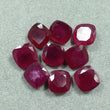 48.00cts Natural Pinkish Red Glass Filled RUBY Gemstone Cushion Shape Normal Cut 10mm 9pcs Lot For Jewelry