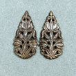 38.00cts Natural Untreated Golden Brown CHOCOLATE SAPPHIRE Gemstone Hand Carved Pear Shape 35.5*23mm Pair For Earring