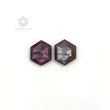 Raspberry Sheen SAPPHIRE Gemstone Normal Cut : 6.96cts Natural Untreated Purple Pink Sapphire Hexagon Shape 11*9mm Pair (With Video)