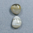 BOTSWANA AGATE Gemstone Tumble Cabochon : 54.10cts Natural Untreated Striped Agate Uneven Shape 21*16mm - 18mm 2pcs