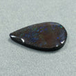 AMMOLITE Gemstone Cabochon : 16.60cts Natural Fossilized Shell Bi-Color Ammolite Pear Shape 31*18mm (With Video)
