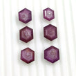 25.20cts Natural Untreated Raspberry Sheen PINK SAPPHIRE Gemstone September Birthstone Normal Cut Hexagon Shape 10*8mm - 12*10.5mm 6pcs For Jewelry