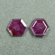 Raspberry SAPPHIRE Gemstone Normal Cut : 13.05cts Natural Untreated Sheen Pink Sapphire Hexagon Shape 14*12mm Pair (With Video)