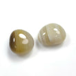 BOTSWANA AGATE Gemstone Tumble Cabochon : 54.10cts Natural Untreated Striped Agate Uneven Shape 21*16mm - 18mm 2pcs