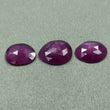 19.80cts Natural Untreated Raspberry Sheen PURPLE PINK SAPPHIRE Gemstone September Birthstone Uneven Shape Rose Cut 15*12mm - 16*13mm 3pcs For Jewelry