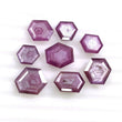 Raspberry Sheen PINK SAPPHIRE Gemstone Normal Cut : 26.90cts Natural Untreated Sapphire Hexagon Shape 8mm - 13*10mm 8pcs (With Video)