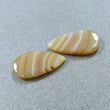 BOTSWANA AGATE Gemstone Cabochon : 13.90cts Natural Untreated Unheated Agate Pear Shape Cabochon 22*12mm Pair