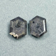 27.45cts Natural Untreated Golden Brown CHOCOLATE SAPPHIRE Gemstone Hexagon Shape Normal Cut 19*14mm Pair (With Video)