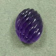 Purple AMETHYST Gemstone Carving : 27.30cts Natural Untreated Amethyst Hand Carved Oval Shape 21*17mm (With Video)