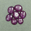 Raspberry SAPPHIRE Gemstone Rose Cut : 49.20cts Natural Untreated Purple Pink Sheen Sapphire Uneven Shape 12*11mm - 16*13mm 3pcs (With Video)