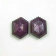 Raspberry Sheen SAPPHIRE Gemstone Normal Cut : 18.50cts Natural Untreated Pink Sapphire Hexagon Shape 15*11mm Pair (With Video)