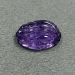 8.40cts Natural Untreated PURPLE AMETHYST Gemstone Oval Shape Both Side Hand Carved 17*12mm (With Video)