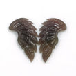 20.50cts Natural MULTI SAPPHIRE Gemstone Hand Carved Angel Wings 26*14mm Pair