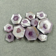 Raspberry Sheen SAPPHIRE Gemstone Normal Cut : 48.95cts Natural Untreated Pink Sapphire Hexagon Shape 9*8mm - 16*14.5mm 11pcs (With Video)